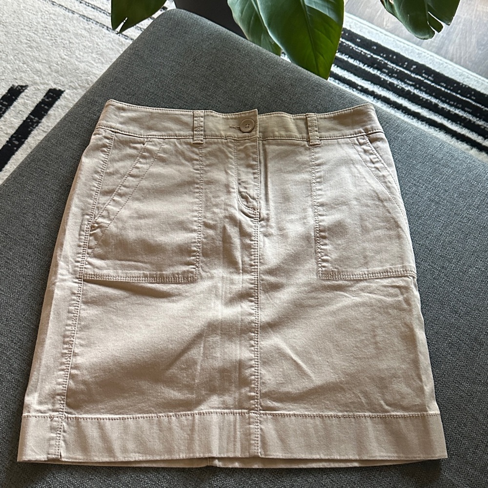 NEW Loft Gray/Tan Women's Straight Skirt - Picture 8 of 10